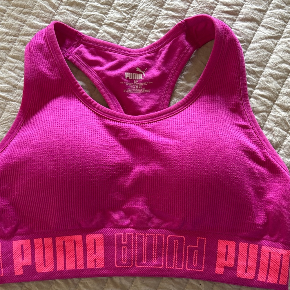 PUMA Vibrant Pink Sports Bra